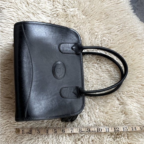 Vintage Michael Green Leather Satchel Handbag - Picture 10 of 10